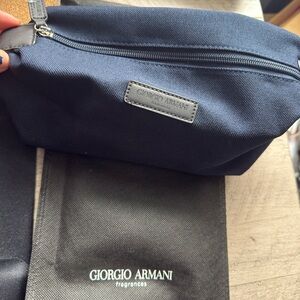 Giorgio Armani Men's Navy Travel Toiletry Bag